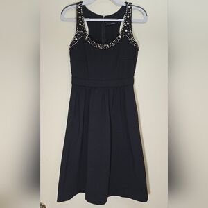 Cynthia Rowley Litte Black Studded Fit And Flare Mini Dress Size Large